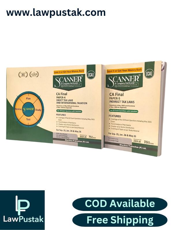 CA Final Group-II | Combo Set of 2 Book - Paper-4: Direct Tax Laws and International Taxation and Paper-5 : Indirect Tax Laws by Shuchita Prakashan | Scanner