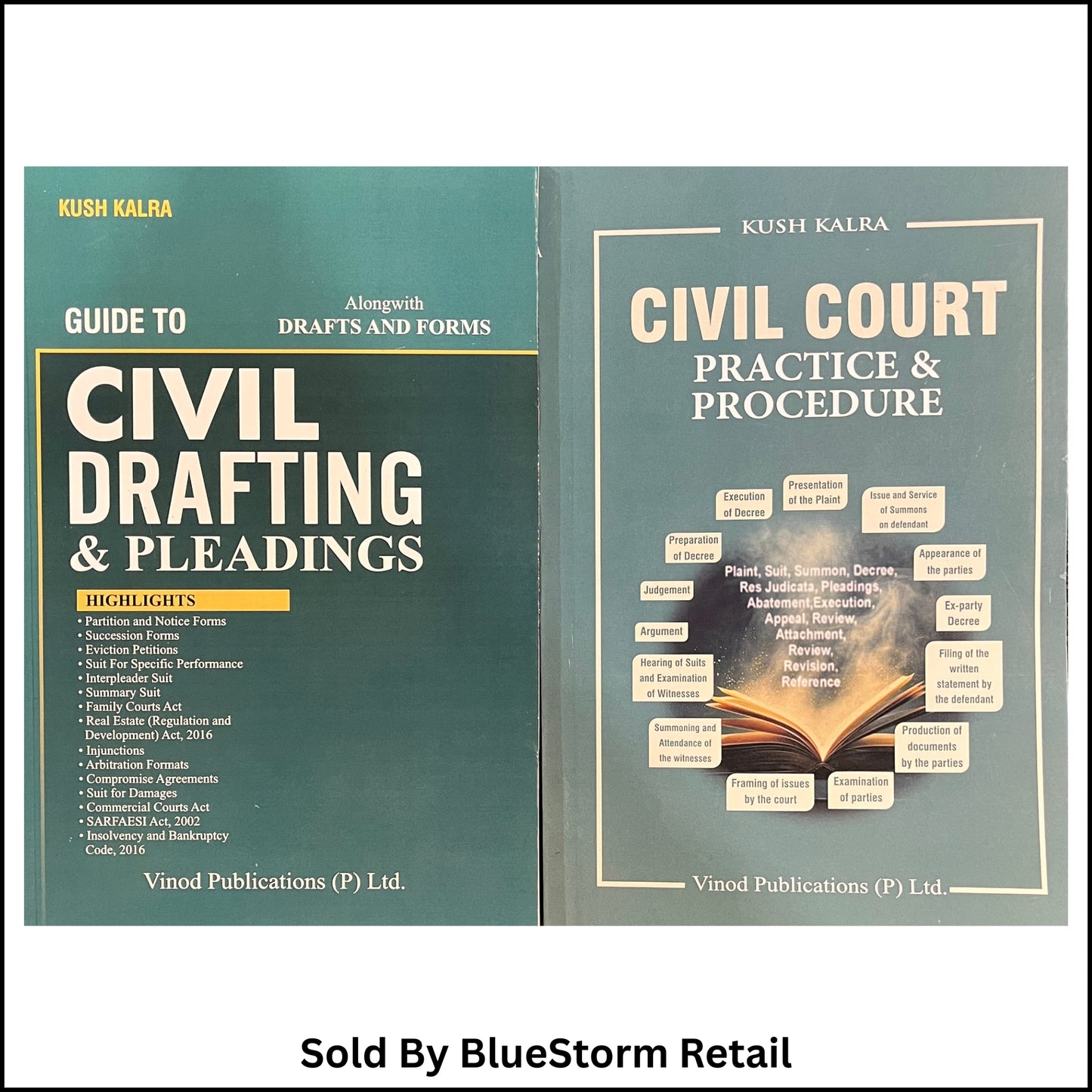 Civil Drafting & Pleadings and Civil Court Practice & Procedure Combo by Kush Kalra | Vinod Publications | Civil Litigation Books | Paperback | India