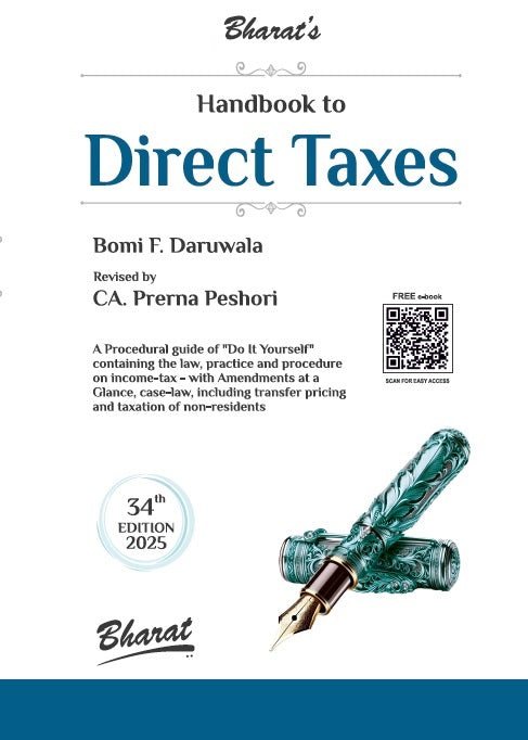 Handbook To DIRECT TAXES by Bomi F. Daruwala-34rd Edition 2025- Bharat Law House