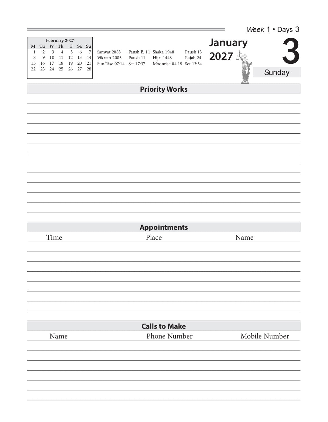 Maroon Legal Ready Referencer Year Book 2027 Diary by ink99 Publishing for advocates and law students in India
