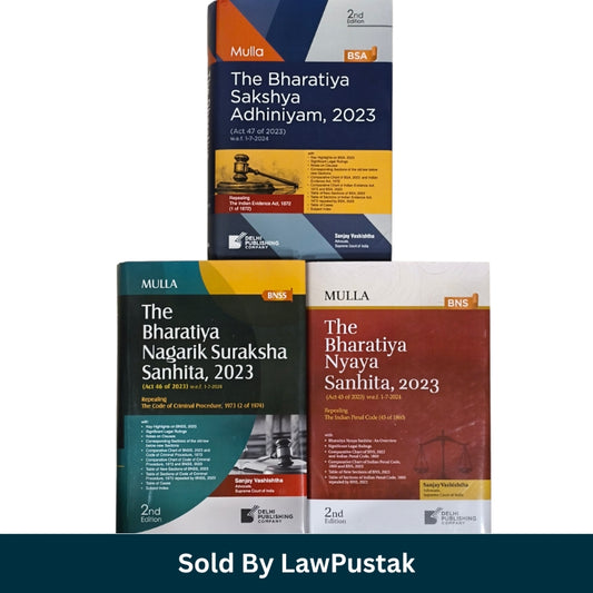 Combo Of 3 | The Bharatiya Sakshya Adhiniyam, 2023 | The Bharatiya Nagarik Suraksha Sanhita, 2023 | The Bharatiya Nyaya Sanhita, 2023 by Mulla | Delhi Publishing Company | 2nd Edition 2026