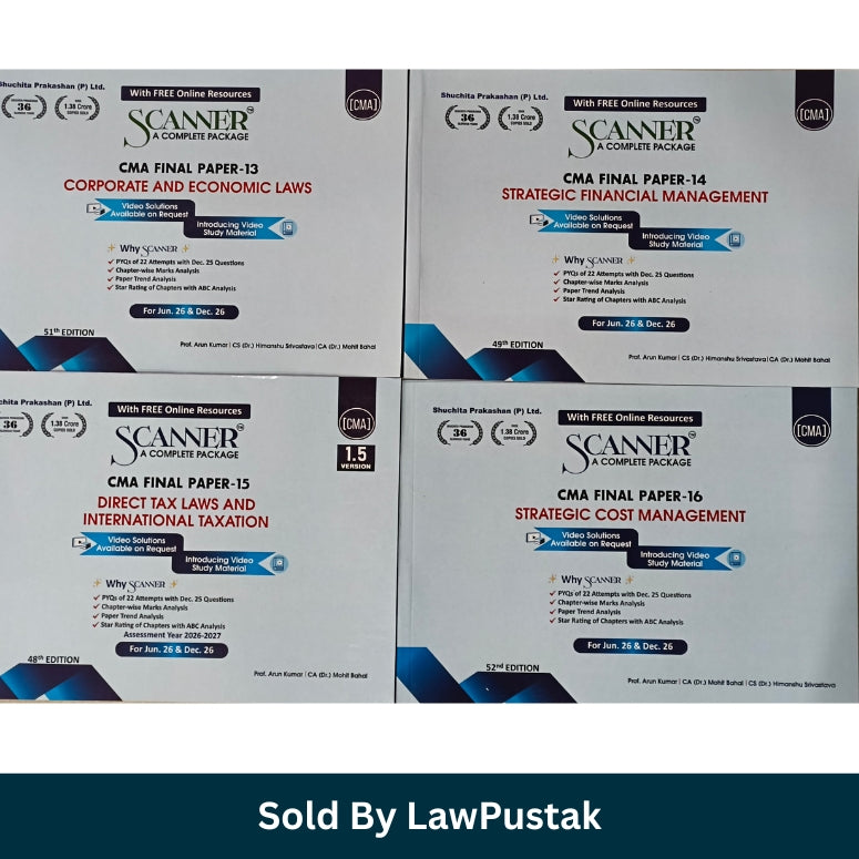 CMA Final exam preparation books India latest edition scanner series