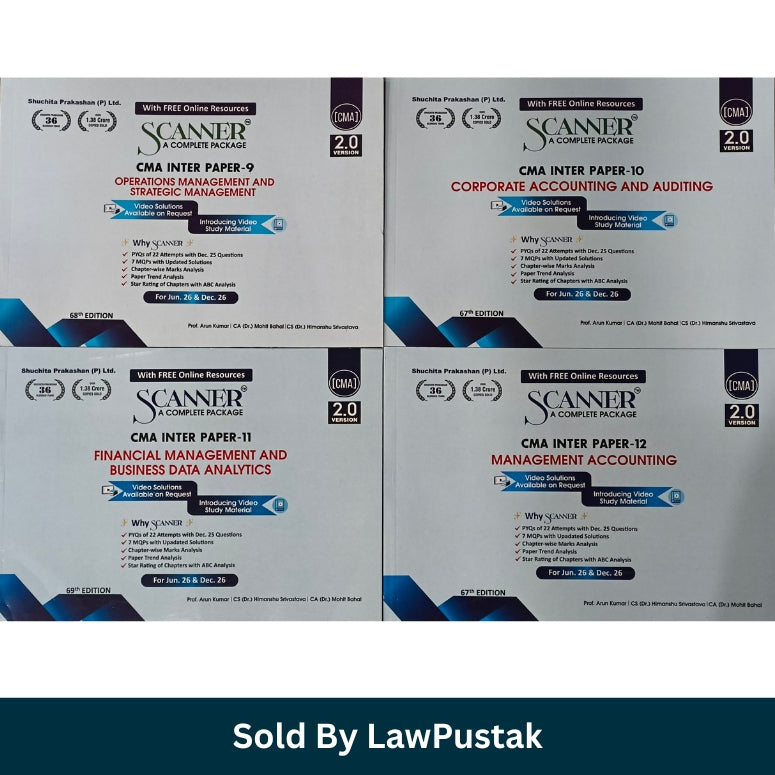 CMA Inter scanner books set papers 9 to 12 Suchita Prakashan 2026