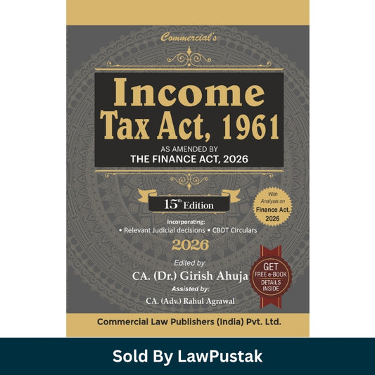Income Tax Act 1961 15th edition Finance Act 2026 book cover India