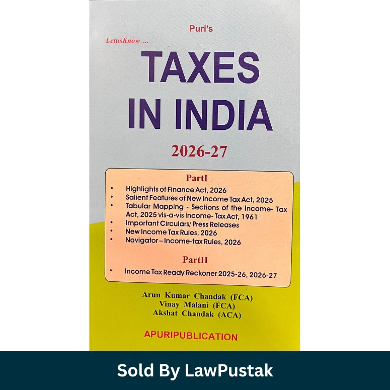 Taxes in India 2026-27 book cover | Income Tax Guide India Finance Act 2026 Ready Reckoner