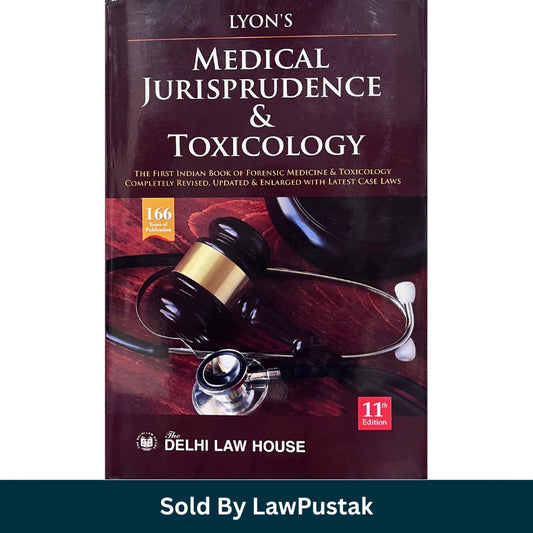 Medical Jurisprudence Book 2024 India Lyon Toxicology Forensic Law Delhi Law House 11th Edition