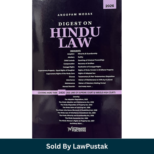 Digest on Hindu Law 2026 Anoopam Modak Case Law Book India