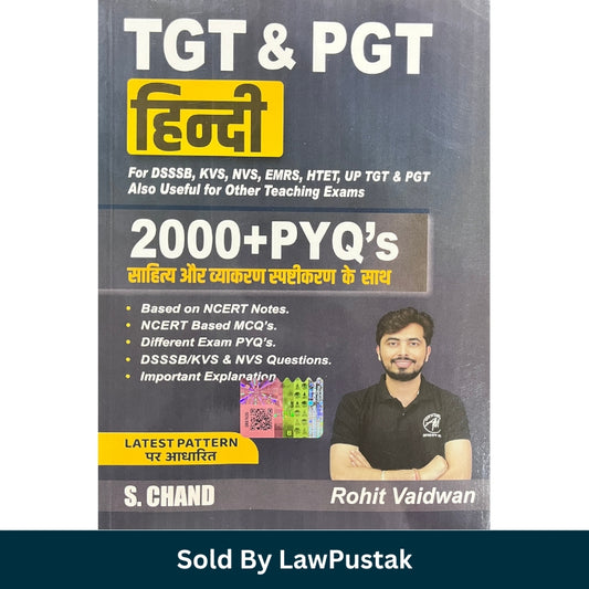 TGT and PGT Hindi 2000 Plus PYQs Book by Rohit Vaidwan for DSSSB KVS NVS EMRS HTET UP TGT and PGT Teaching Exams India