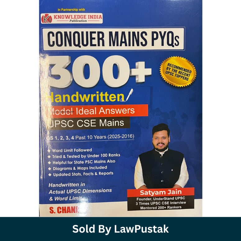 Conquer Mains PYQs 300 Plus Handwritten Model Answers UPSC CSE Mains Book by Satyam Jain S Chand for GS 1 GS 2 GS 3 GS 4 Answer Writing Preparation 2026