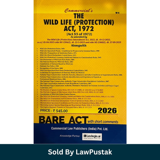 The Wild Life Protection Act 1972 Bare Act 2026