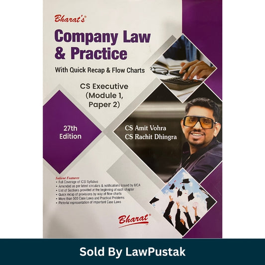Company Law & Practice 27th Edition 2026 by CS Amit Vohra and CS Rachit Dhingra Bharat Publications CS Executive Module 1 Paper 2 Book India