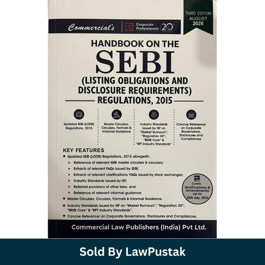 Handbook on SEBI Listing Obligations and Disclosure Requirements Regulations 2015 Third Edition August 2026 Commercial Law Publishers India Paperback Corporate Law Guide