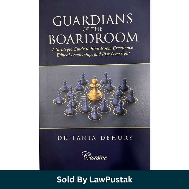 Book titled 'Guardians of the Boardroom' by Dr. Tania Dehury with a blue cover and chess pieces on a white background.