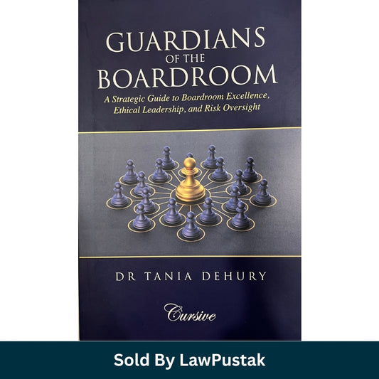 Book titled 'Guardians of the Boardroom' by Dr. Tania Dehury with a blue cover and chess pieces on a white background.