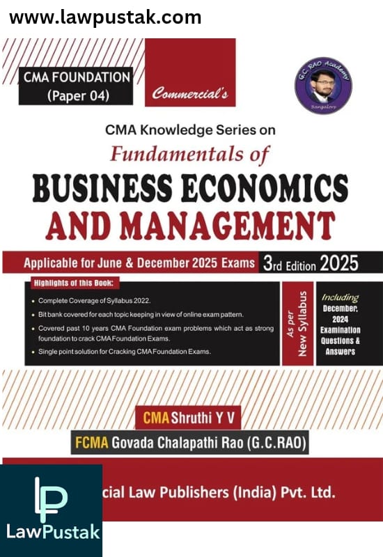 CMA Knowledge Series | Fundamentals of Business Economics and Management | CMA Foundation (Paper-4) | CMA Shruthi Y V | 3rd Edition 2025 | Commercial's