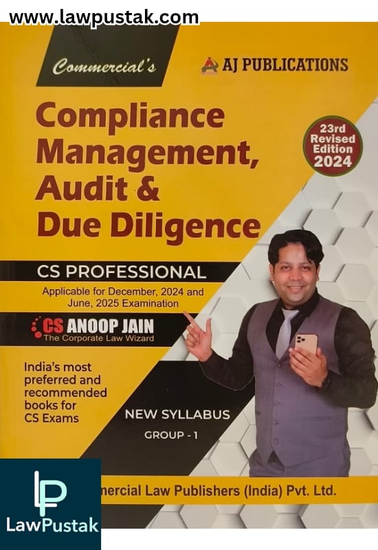 CS Professional Programme Compliance Management Audit and Due Diligence New Syllabus By CS Anoop Jain Applicable for June 2025 Examination