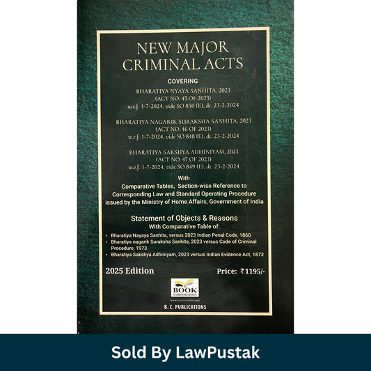 New Major Criminal Acts - Edition 2025 | B.C. Publications