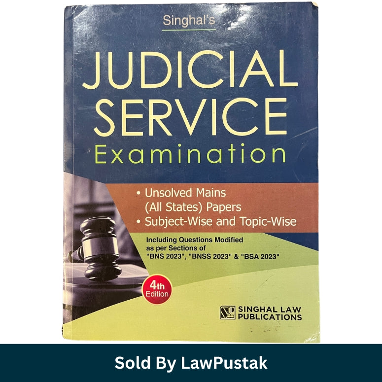 Singhal Judicial Service Examination Unsolved Mains Papers 4th Edition 2026 Front Cover