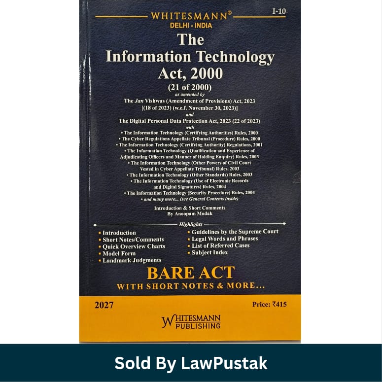 Whitesmanns The Information Technology Act 2000 Bare Act 2027 Edition Anoopam Modak
