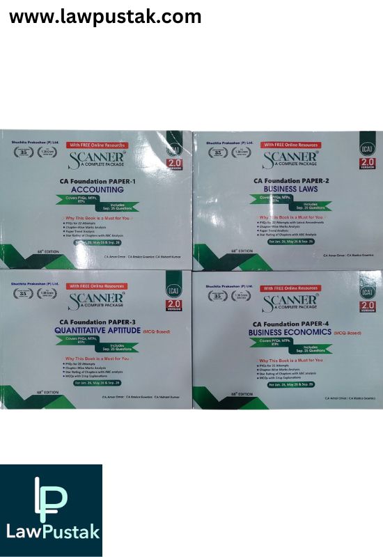 CA Foundation Combo (Set of 4 Book) by Shuchita Prakashan - for Jan. 26, May 26 & Sep. 26 Exam | Scanner