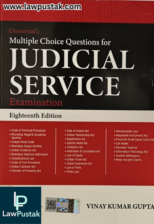 Universal's Multiple Choice Questions for Judicial Service Examination By Vinay Kumar Gupta - 18th Edition 2025 - LexisNexis