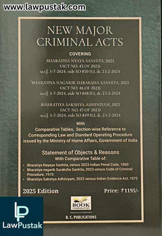 New Major Criminal Acts - Edition 2025 | B.C. Publications