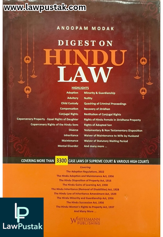 Digest on Hindu Law By Anoopam Modak - Edition 2024 - Whitesmann Publishing