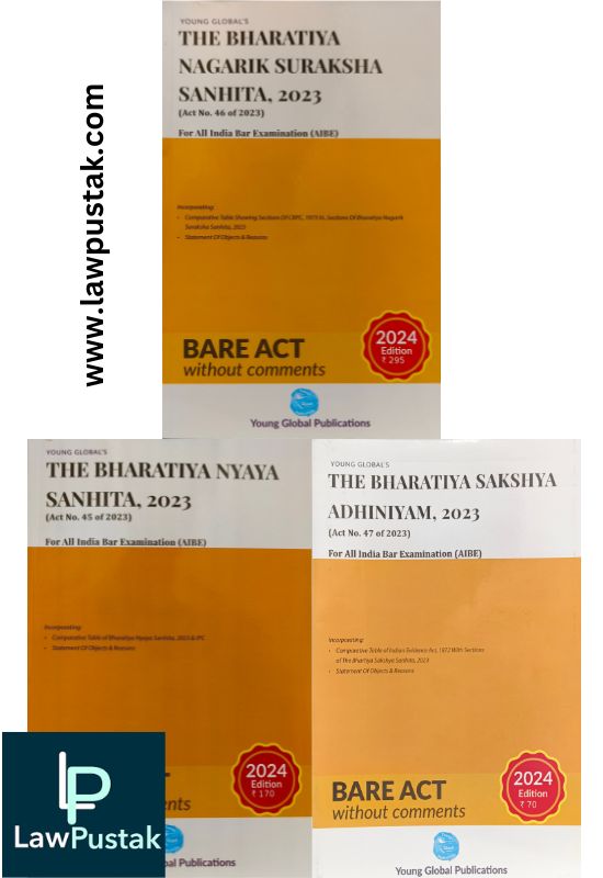 AIBE (All India Bar Examination) 23 Bareacts set without short note Edition 2024 - Young Global Publication