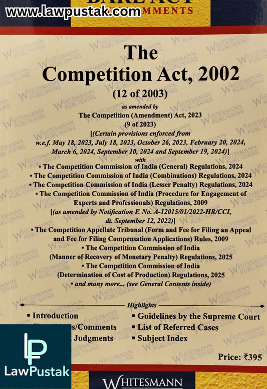 The Competition Act, 2002 - Edition 2026 - Bare Act | Whitesmann Publishing