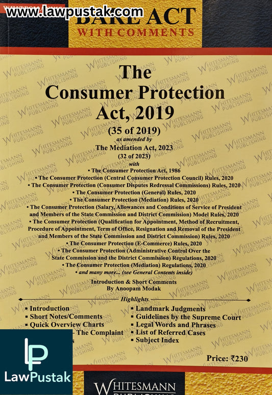 The Consumer Protection Act, 2019 - Edition 2026 - Bare Act | Whitesmann Publishing