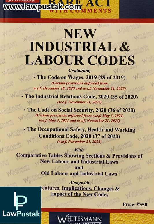 New Industrial & Labour Codes - Edition 2026 - Bare Act | Whitesmann