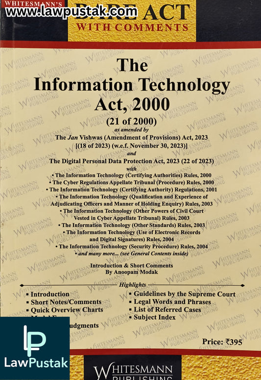 The Information Technology Act, 2000 - Edition 2026 - Bare Act | Whitesmann Publishing
