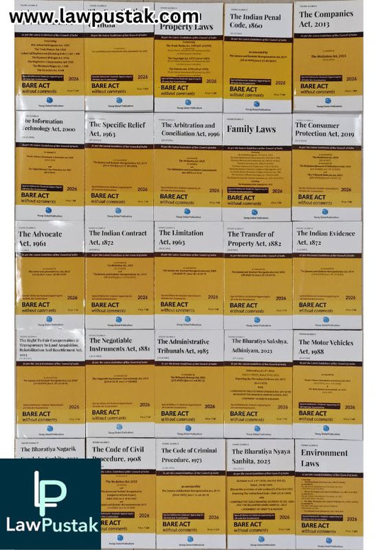 AIBE (All India Bar Examination) 25 Bare Acts Set Without Short Note - Edition 2025 - Young Global Publications
