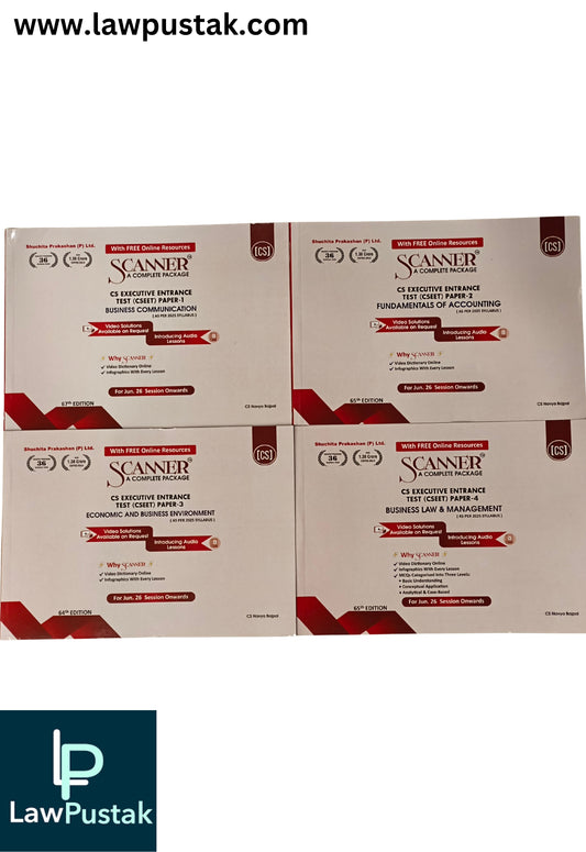 CS Executive Entrance Test (CSEET) Combo of Paper 1,2,3,4 By Shuchita Prakashan | Applicable for Jun. 2026 Session Onwards | Scanner