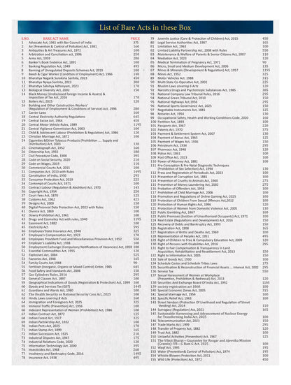 Commercial Bare Acts 2026 India 155 Important Acts 2 Box Set by Commercial Law Publishers