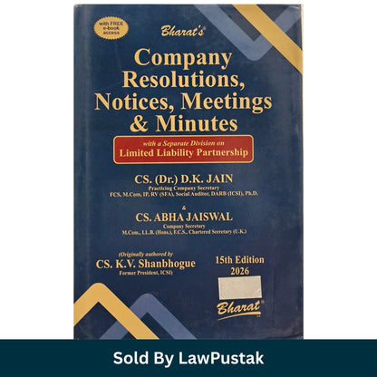 Bharats Company Resolutions Notices Meetings and Minutes 15th Edition 2026
