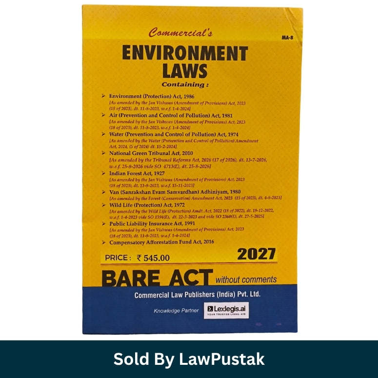 Commercials Environment Laws Bare Act 2027 Edition Commercial Law Publishers India   