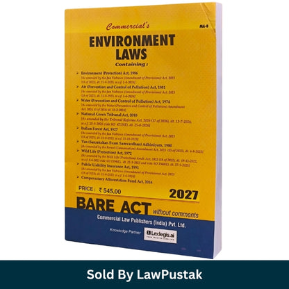 Commercials Environment Laws Bare Act 2027 Paperback Edition Law Books India