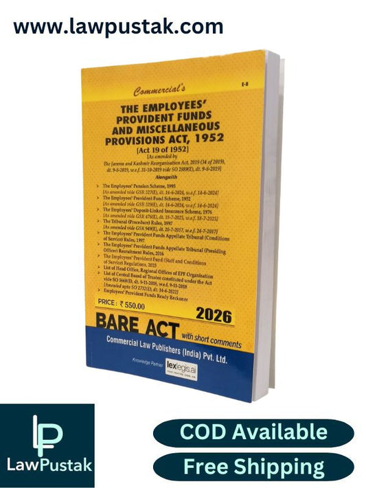 The Employees' Provident Funds and Miscellaneous Provisions Act, 1952 - Bare Act - Edition 2026 | Commercial Law Publishers (India) Pvt. Ltd.