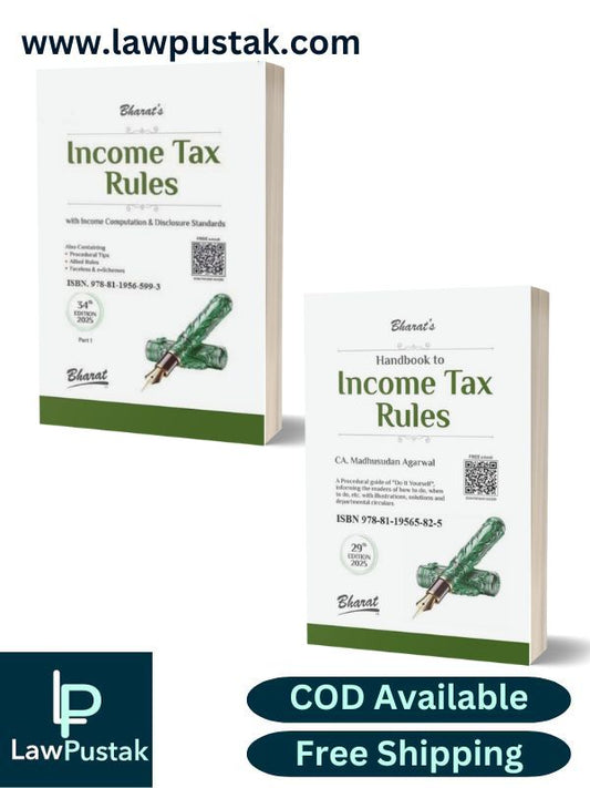 Combo of Handbook to Income Tax Rules, 29th Edition  & Income Tax Rules 34th Edition - Bharat Law House