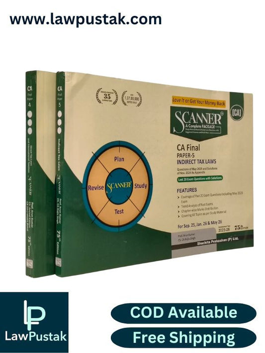 CA Final Group-II | Combo Set of 2 Book - Paper-4: Direct Tax Laws and International Taxation and Paper-5 : Indirect Tax Laws by Shuchita Prakashan | Scanner