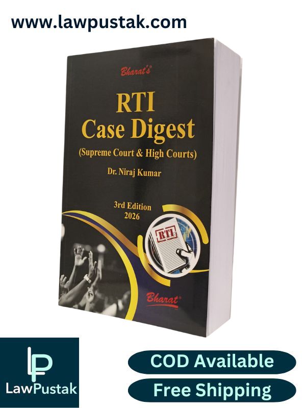 RTI Case Digest (Supreme Court & High Courts) by Dr. Niraj Kumar - 3rd Edition 2026 | Bharat Law House Pvt. Ltd.
