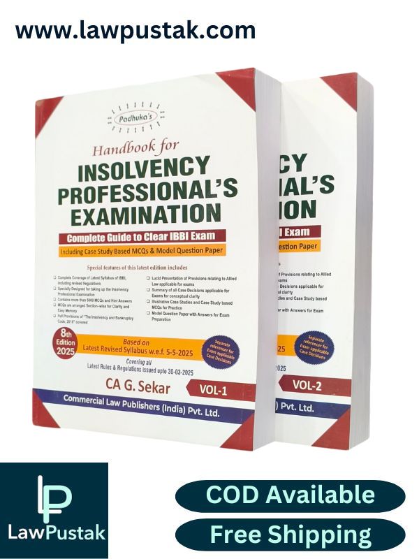 Handbook for Insolvency Professional's Examination Complete Guide to Clear IBBI Exam By CA G. Sekar - 8th Edition 2025 (In 2Volumes) - Commercial Law Publishers
