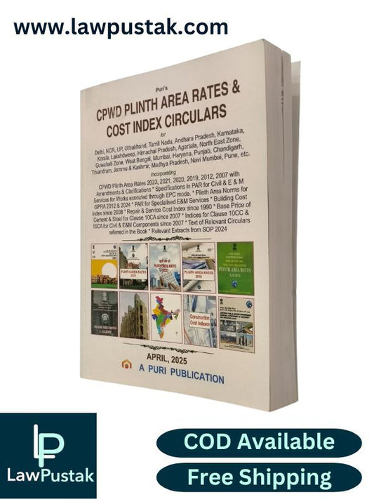 CPWD PLINTH Area Rates & Cost Index Circulars - Edition 2025 | A Puri Publications