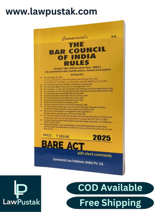 The Bar Council of India Rules - Bare Act - Edition 2025 | Commercial Law Publishers (India) Pvt. Ltd.