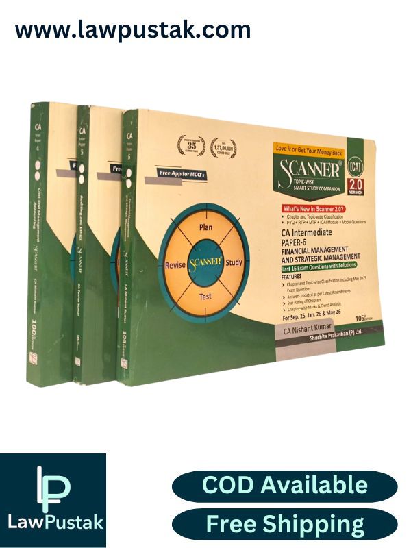 Combo CA Inter Group -2 | Combo of 3 Books - Paper-4 Cost and management Accounting, Paper-5 Auditing and Ethics and Paper-6 Financial Management and Strategic Management by Shuchita Prakashan | Scanner