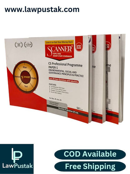 CS Professional Programme Group 1 (Paper 1,2,3) By Shuchita Prakashan | Applicable For Dec. 25, Jun 26 | Scanner