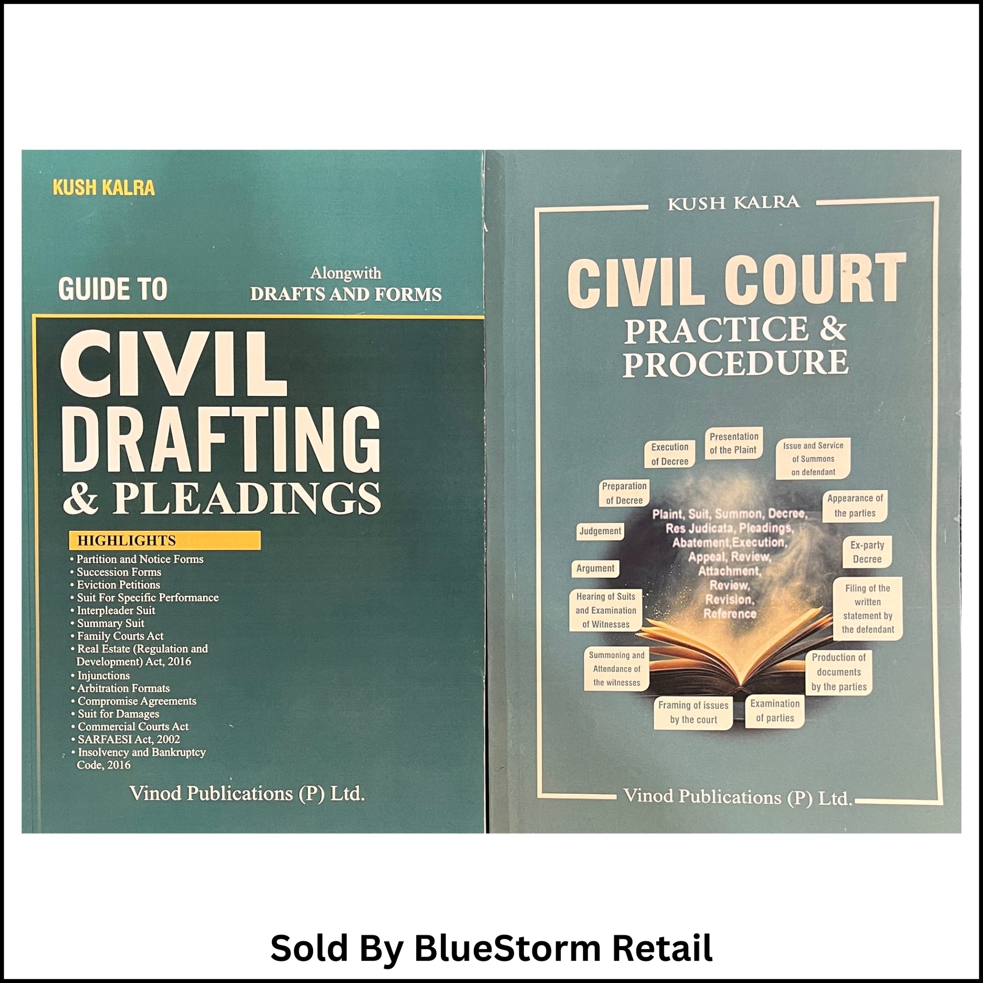 Civil Drafting & Pleadings and Civil Court Practice & Procedure Combo by Kush Kalra | Vinod Publications | Civil Litigation Books | Paperback | India