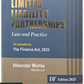 Limited Liability Partnership Law and Practice By Hitender Mehta - 10th Edition 2025 - Commercial Law Publishers