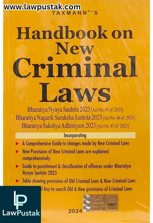 Handbook on New Criminal Laws - Edition 2024 - Taxmann